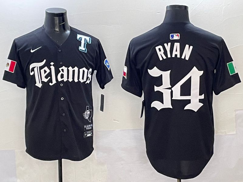 Men Texas Rangers #34 Ryan Black Five generations Joint Name 2025 Nike MLB Jersey style 6